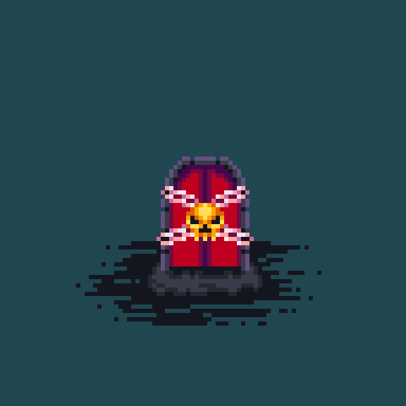 PastyPixel's tweet photo. #pixelart of the day is a mysterious locked door☠️🔒 https://t.co/vHC2jpqAXb