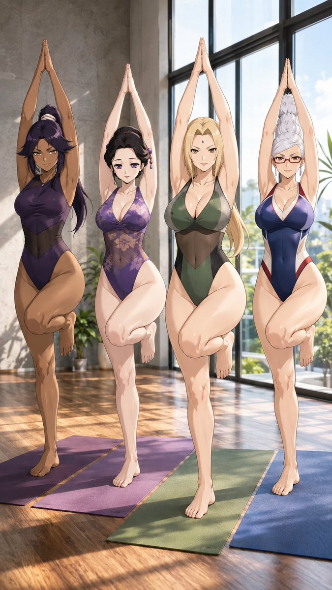 AItomato2101's tweet photo. ヨガスクール
“Age unknown(年齢不詳)”

夜一 Yoruichi
珠代 Tamayo
綱手 Tsunade
星子 Seiko https://t.co/wBfg706DzQ