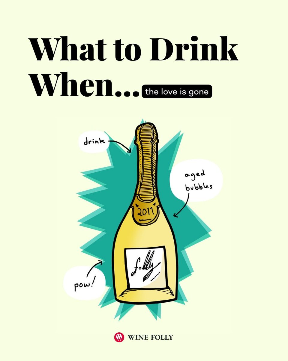 WineFolly's tweet photo. Heartbreak comes in many forms. Romantic. Platonic. Professional. Whatever the relationship, there's probably a bottle that fits the mood. Not because wine solves your problems, but because the right pour can help you slow down, reflect, or celebrate a fresh start.
In this guide, we pair six classic breakup scenarios with wines that match the moment:
- They cheated on you? Treat yourself to Brunello di Montalcino. Life's too short to save the good bottle.
- You made the mistake? Reach for Tannat. One of the world's most tannic red wines, it's built for slow sipping while you do some honest self-reflection.
- The relationship simply ran its course? Pop a bottle of lees-aged sparkling wine. Sometimes a new chapter deserves bubbles.
- They turned into someone you barely recognized? Cabernet Sauvignon delivers the confidence, structure, and longevity every healthy relationship should aspire to.
- Unrequited love? Open something with a few decades behind it. A mature Madeira, Tawny Port, or Sherry offers perspective that's hard to rush.
- Long-distance goodbye? Rosé keeps things light. Chill the bottle, call your friends, and let tomorrow figure itself out.
Learn more at https://t.co/fetO7VvvoM
#breakup #summerlove #breakupwine