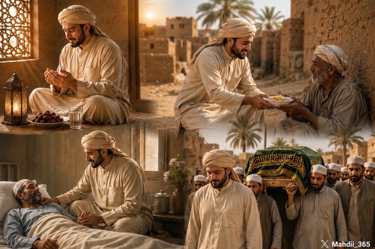 Mahdii_365's tweet photo. Imagine fasting, feeding someone, visiting the sick and attending a funeral,all in one day.

What did the Prophet [ﷺ] say about the person who combines these deeds?

The answer is beautiful ⤵️ https://t.co/92VnHXc7SU