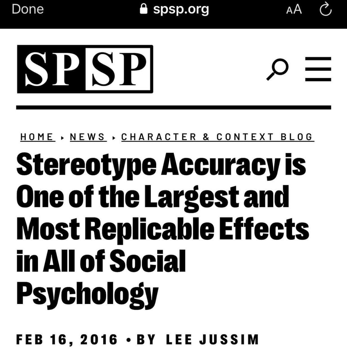 zarathustra5150's tweet photo. Stereotype accuracy is literally one of the largest, most replicated, most reliable findings in the history of social psychology. https://t.co/WsKa5WmwJd