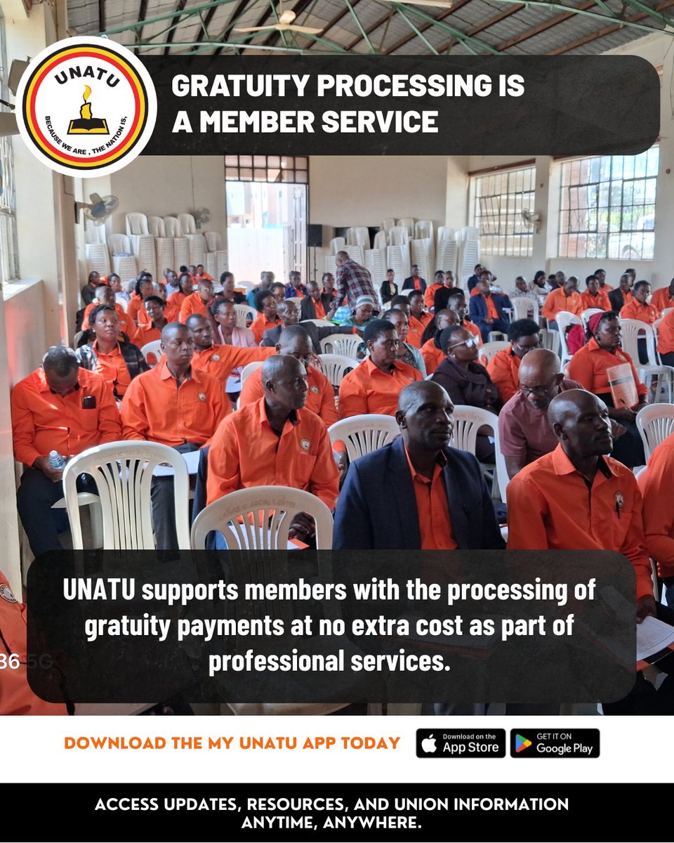 UNATU_ORG's tweet photo. 💡 GRATUITY PROCESSING IS A MEMBER SERVICE

UNATU supports members with the processing of gratuity payments at no extra cost as part of professional services.

Always report early on delays or failures through UNATU official channels.

#UNATU #DidYouKnow #KnowYourUnion https://t.co/i22LLxEfBl