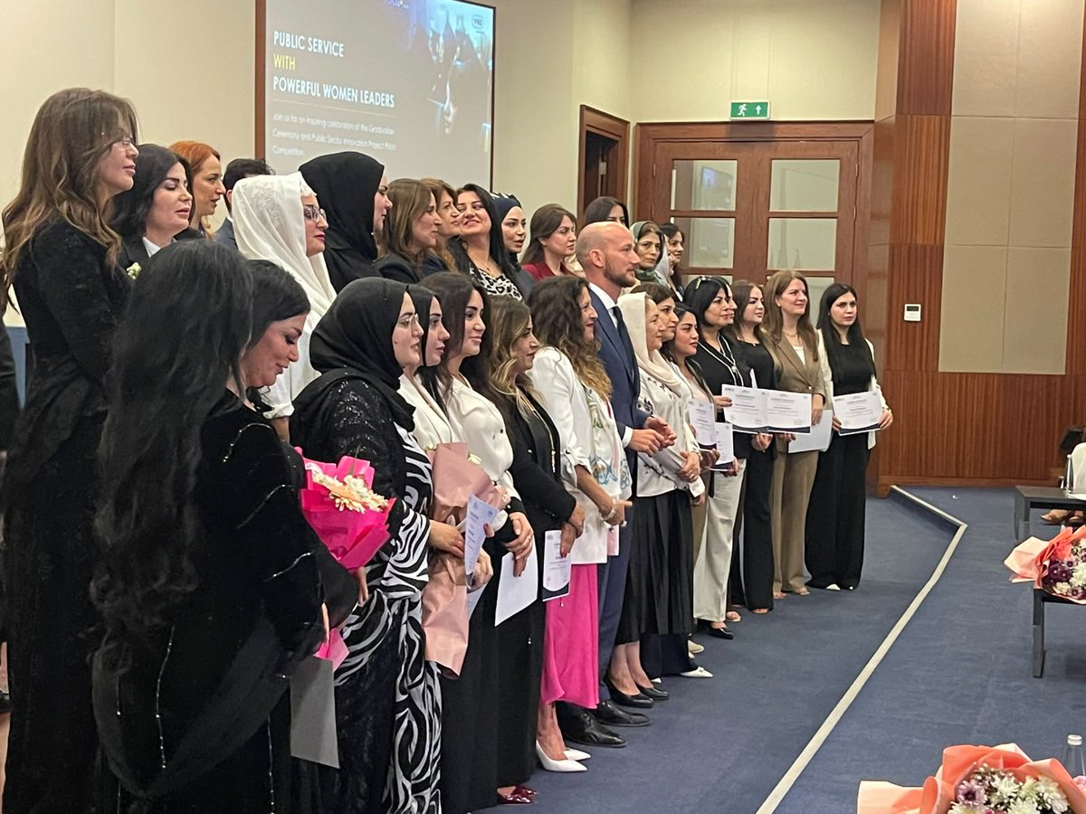 nlinkri's tweet photo. Fixing public &amp; migration challenges, one step at a time. They make it happen! 

Great to be in Duhok for the graduation of 31 civil servants who completed the “Public Service with Powerful Women Leaders” course.

Big thanks to @VNGi and @OfficialAuk for making this possible. 🙏🏻 https://t.co/thwn4HdUCB