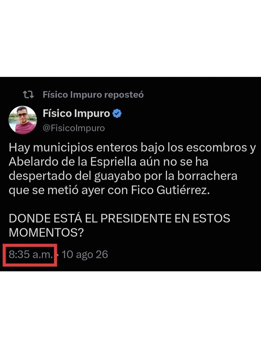 ElMinarca's tweet photo. En su afán oportunista de descalificar al nuevo gobierno, @FisicoImpuro ya empezó a hacer el ridículo.

Así serán los siguientes 4 años. https://t.co/lttNZtmSgB