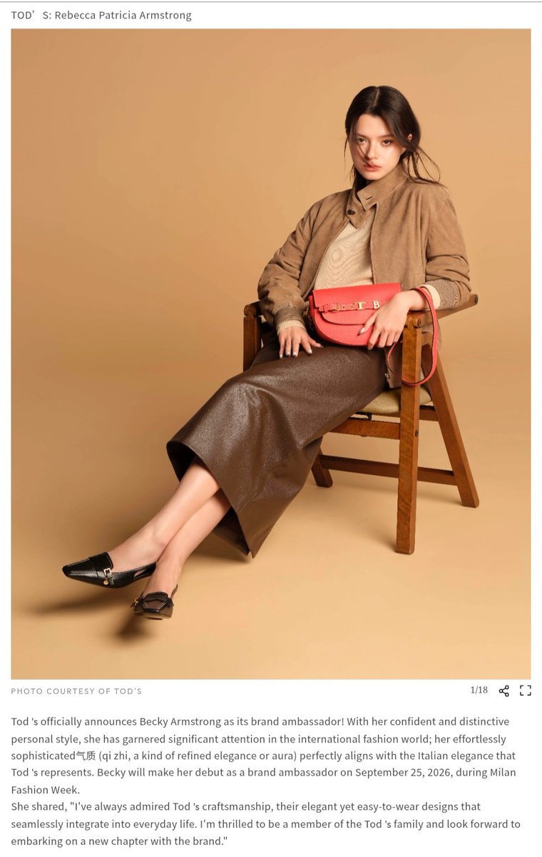 gladyoucome725's tweet photo. Tod's: It's my BA, b!tch 🧡😏

REBECCA TODS AMBASSADOR
#BeckyTodsBrandAmbassador 
#Tods #TodsxBecky 
#beckysangels #BeckyArmstrong
#BeckyEntertainment https://t.co/wL6YuJPDzb