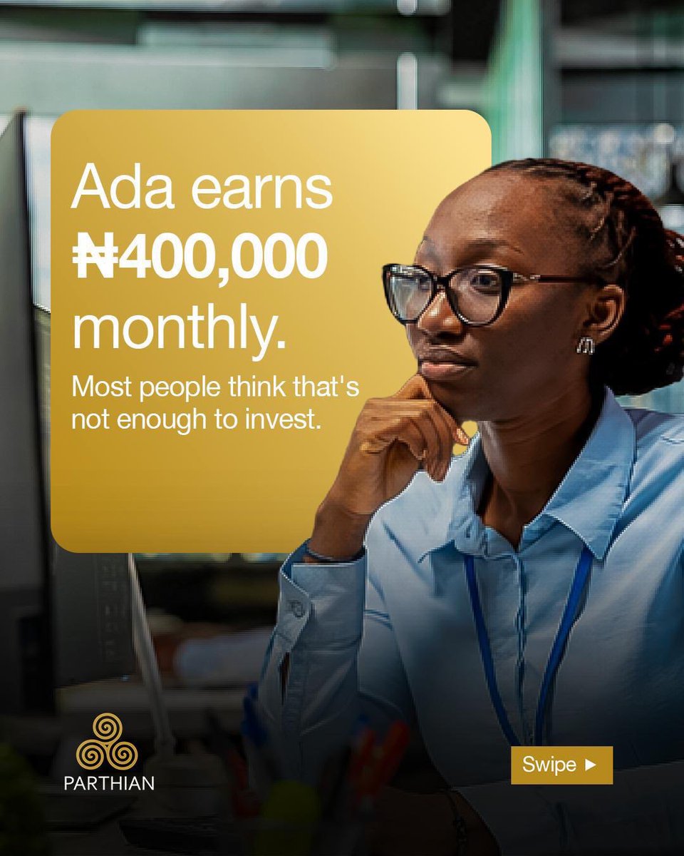 ParthianNG's tweet photo. I don't earn enough to invest." 💭
 
It's a common belief, but Ada proved otherwise. On a ₦400,000 monthly income, investing ₦80,000 every month could build ₦22.4 million over 10 years.
 
Time in the market always beats trying to time the market… https://t.co/RC3XpwZ31u