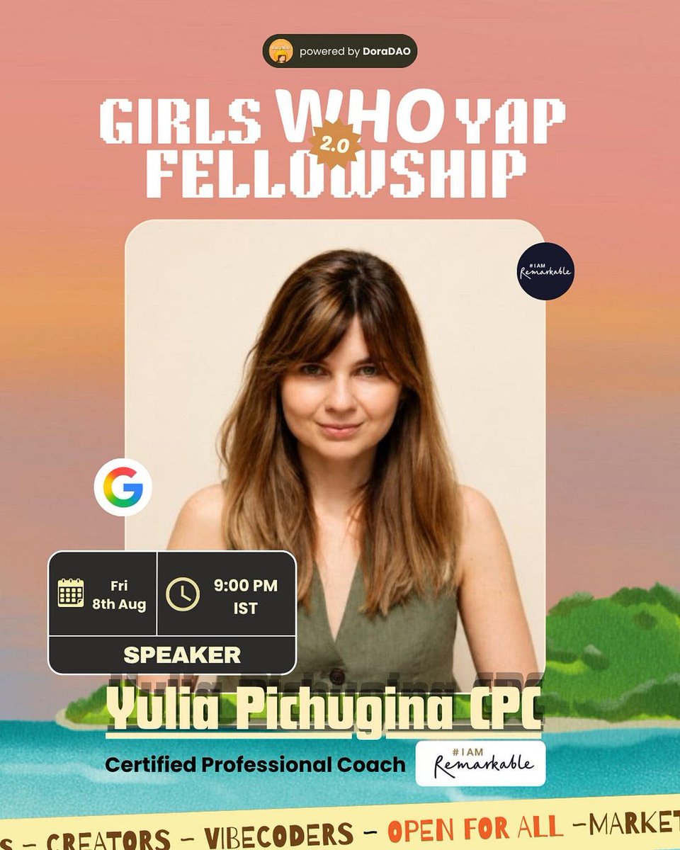 r_adithi_'s tweet photo. Stepping into Week 2 of #GWYFellowship with Yulia Pichugina, who led an inspiring #IamRemarkable exercise. It taught me that sharing achievements isn’t bragging and celebrating others wins too.

@connectdoradao #GirlsWhoYap #Week2 #Day8 #WomenInTech #WomenInAI https://t.co/LoYN824Kl9