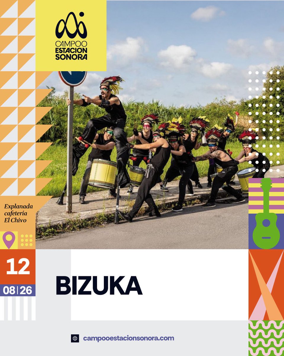 CEstacionSonora's tweet photo. 🥁 La música no solo se vive sobre el escenario 🎶

Bizuka Percusión tiene un propósito: que nadie en Campoo se quede quieto 👀 Con el ritmo a flor de piel, bajamos la música del escenario para hacerte bailar 🕺🏼💃🏻

Aquí no solo escuchamos música, la vivimos 💘 https://t.co/WUIMHFQycz