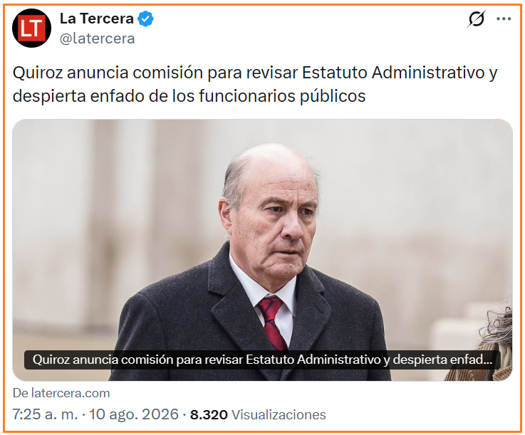 sergiou01329861's tweet photo. Me parece excelente.
El Estado debe ser funcional a los habitantes de un país y no una casa de acogida de gente incompetente y floja que no encuentra pega afuera, saca la vuelta todo el día, gana bonos millonarios y que sabe que no lo pueden echar.
Basta de parásitos del Estado!! https://t.co/n43ld2Xd3L