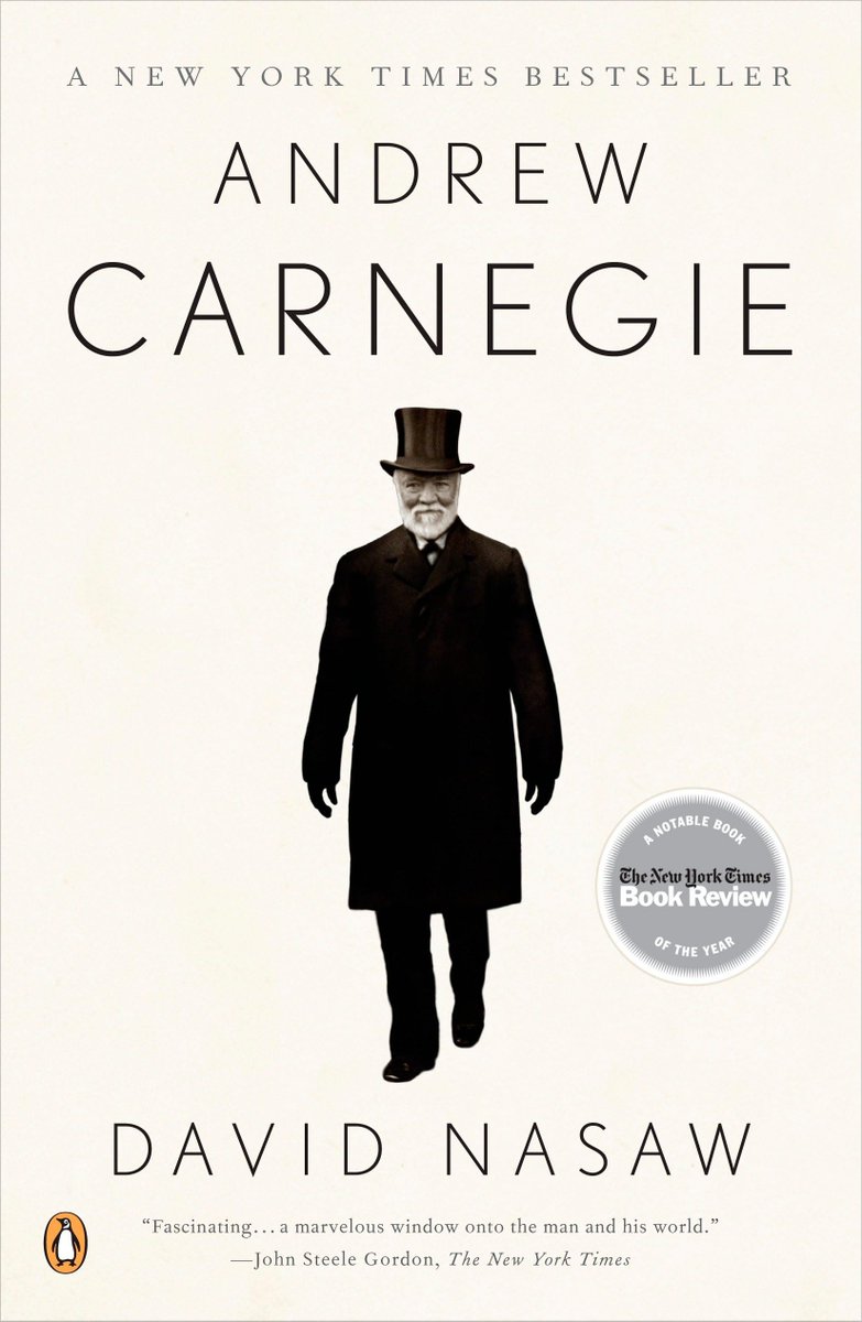 BookNoteApp's tweet photo. 10 books on the 10 richest people in history:

1) Andrew Carnegie by David Nasaw https://t.co/BSYrIaC9rl