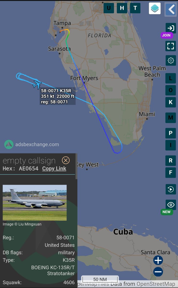 sipjack1776's tweet photo. KC-135R 
#AE0654/58-0071
Out of MacDill operating over the gulf west of Ft. Myers.
@Borrowed7Time https://t.co/TdRPMaK2iG