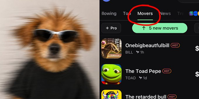 juiceonchain's tweet photo. Pumpfun and FOMO are at war, and we’re in an app meta

How has no one realized that Pumpfun calls all their runners “Movers” on the Pumpfun app?

This could be the next "Motion". Isn't this free??

Mover https://t.co/exZesH9ZjG