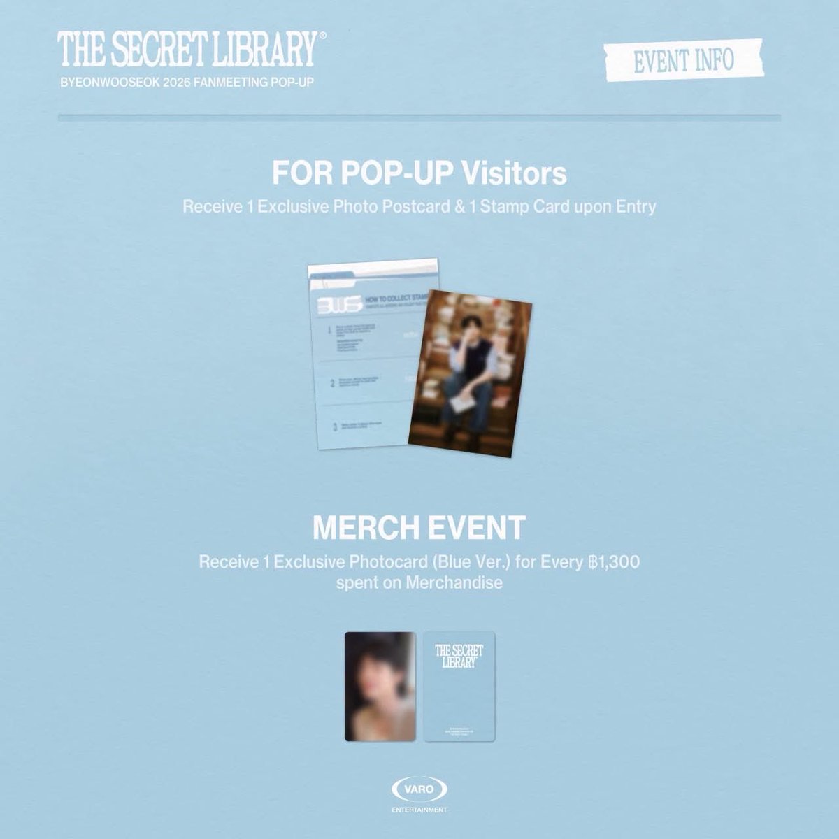 Siam_Paragon's tweet photo. 📢 2026 ByeonWooSeok Asia Fanmeeting Tour <The Secret Library> POP-UP in Bangkok 

🗓️ 2026.08.14(FRI) - 2026.08.16(SUN) 10:00 - 22:00
📍 SIAM PARAGON 5F STAR HALL  

#BYEONWOOSEOK #변우석
#TheSecretLibrary
#TheSecretLibrary_in_Bangkok
#SiamParagon https://t.co/FflHVATeq1
