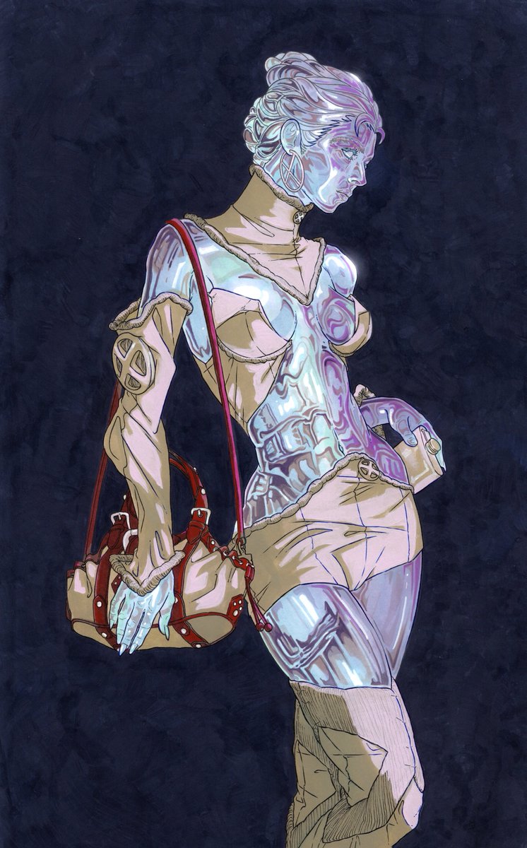 rombutans's tweet photo. E is for Emma Frost, in 2001 chic. 

Another study at doing her diamond form, this time in gouache hihi 💎✨

#XMen https://t.co/TbkOENHqkO