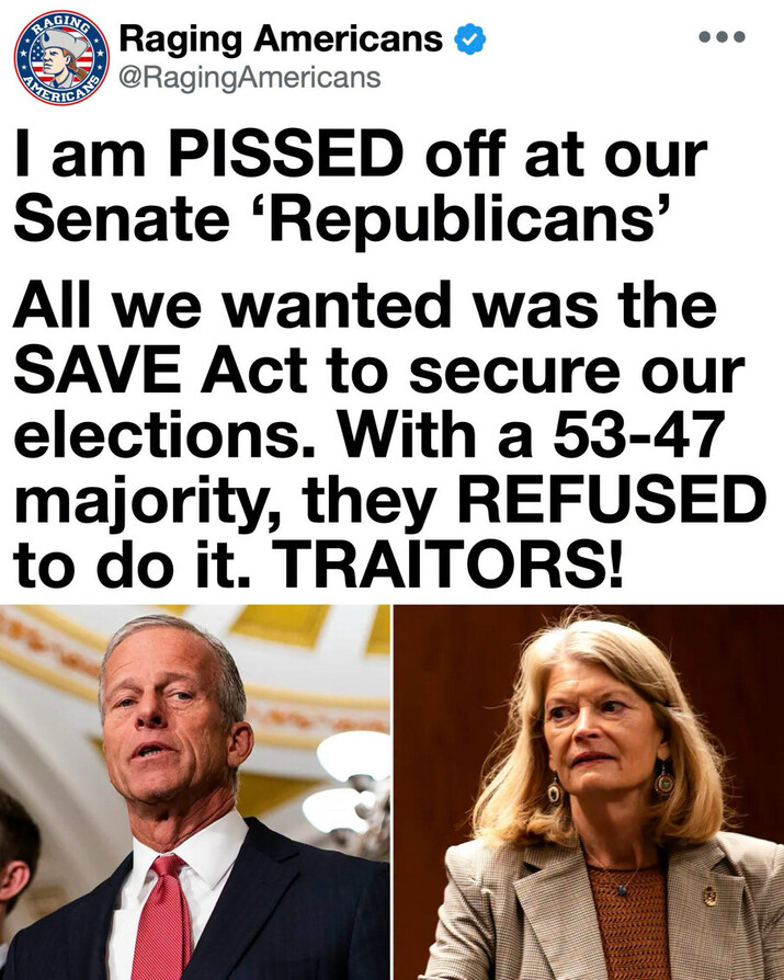 Jessies_Too's tweet photo. I'm angry too - what the heck? Too many Democrats
in the Republican Party. https://t.co/bU3xO49UCc