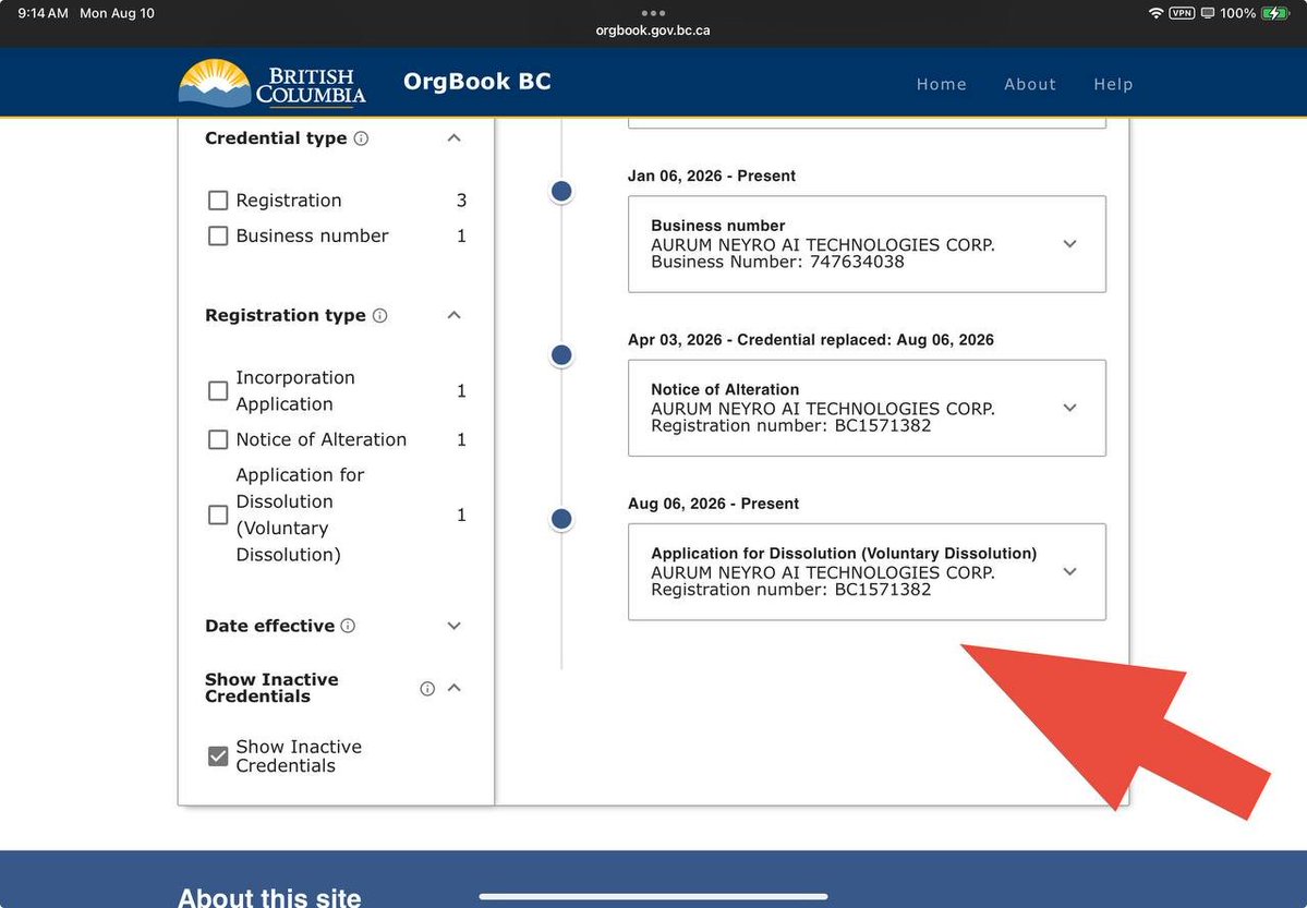 zenitsuEl11's tweet photo. @yzedosi @aurum_ecosystem Why are they closing their company registration here ? https://t.co/kehcoay0mX