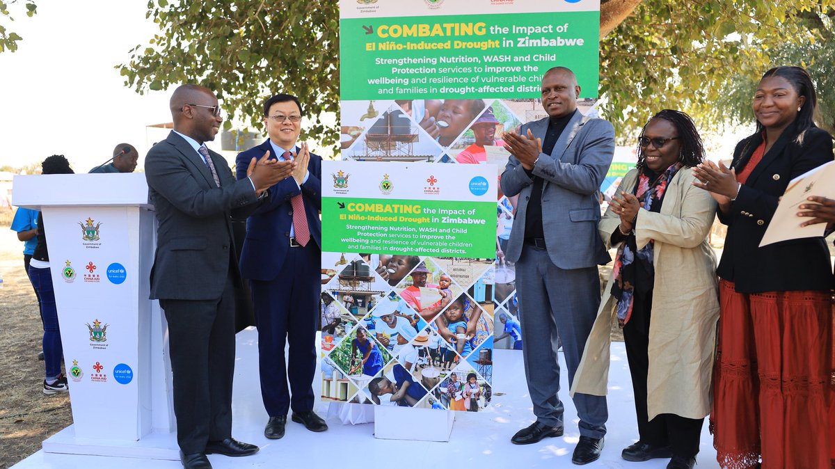 LithiumPlz's tweet photo. Huayou Zimbabwe is proud to have joined the Government of Zimbabwe, @ChineseZimbabwe , and @UNICEFZIMBABWE in launching a 2-year programme supporting children and communities affected by the El Niño-induced drought. 

Over 210,000 children will benefit from strengthened nutrition, WASH and protection services. Together, we’re building resilience and brighter futures. #Huayou #Zimbabwe #UNICEF 

 @MoHCCZim @Vandudzo80 @EtonaEkole @China_Amb_Zim