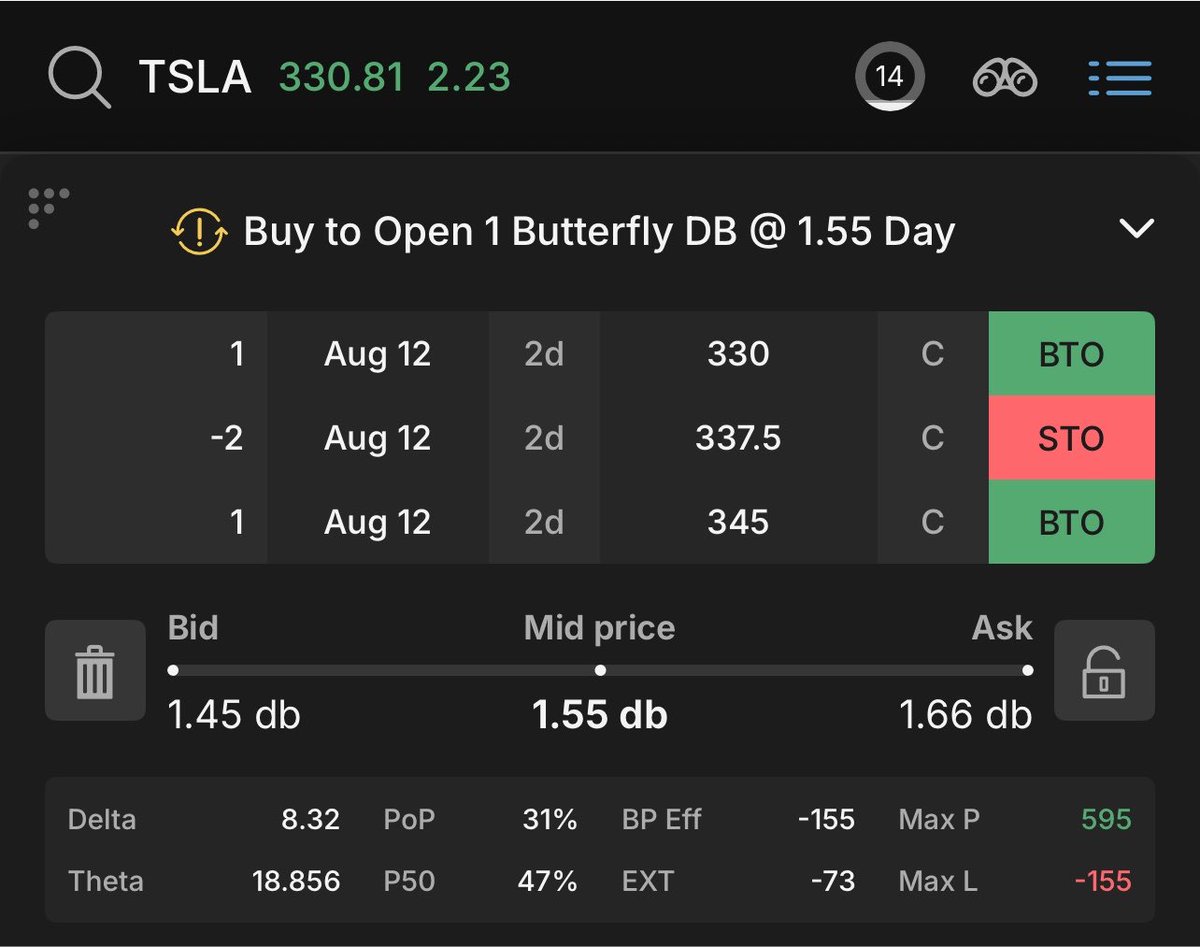 5mfme's tweet photo. بترفلاي موزونه 

$TSLA 

أقصى خساره 155

أقصى ربح 595

ليست توصيه 📍 https://t.co/vDyL7ixKJ5