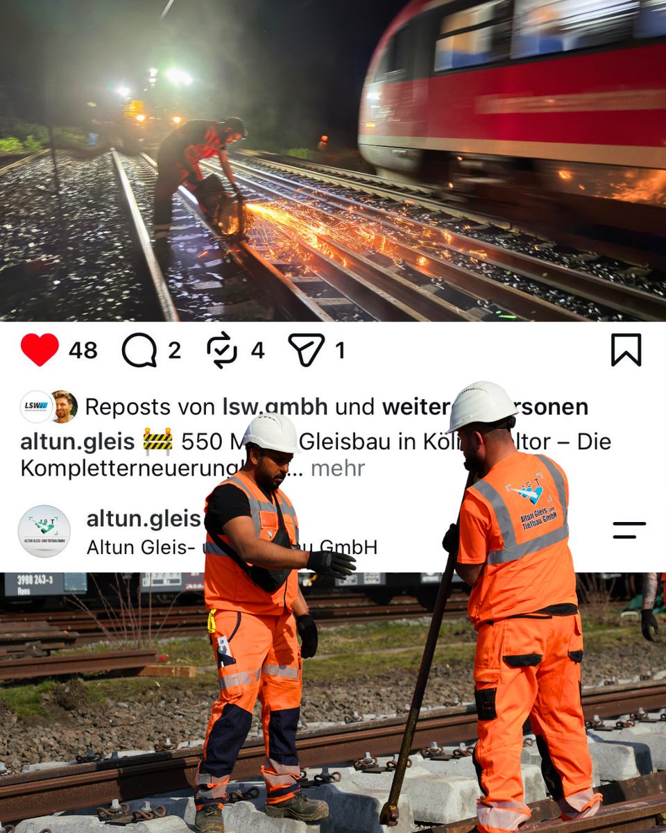altun_gleis's tweet photo. Sogar die Perspektive kommt bei diesem Tempo nicht mehr mit! 📐🚀
#AltunGleisUndTiefbau #AGT #wirsindterras #Gleisbau #Baustelle https://t.co/9XPeFxbfwI