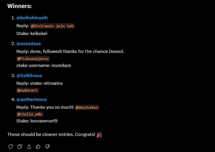 dexstakes tweet picture