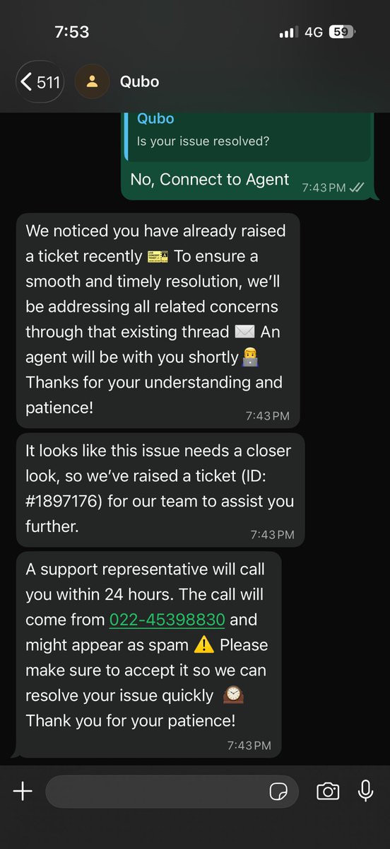 bombayblue's tweet photo. Such a terrible experience with Qubo, Hero. 

App doesn’t work. Came to X to register a complaint after the WhatsApp support said wait 24 hours. They don’t even have a handle on X! https://t.co/hKxKtdb86D
