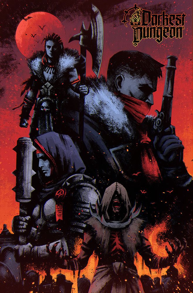DarkestDungeon's tweet photo. Red Hook Studios has joined forces with Vault Comics to release a new series of graphic novels set in the Darkest Dungeon universe. 

A launch campaign will kickoff on BackerKit in October but you can start your support today! Pre-launch sign-ups are live: https://t.co/7UBSpOU80g https://t.co/Fgfjy3v72Z