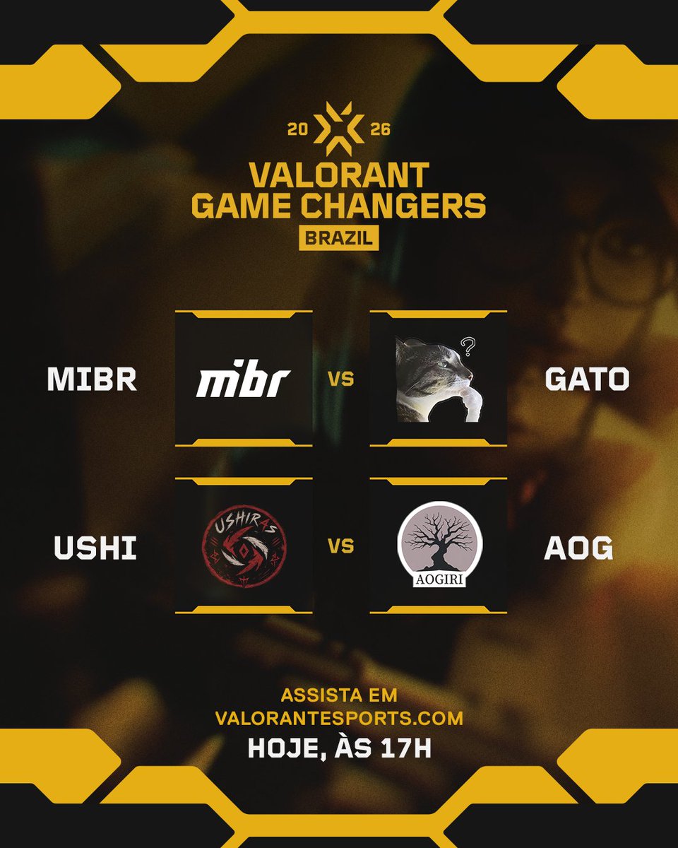 valesportsbr's tweet photo. Hoje começam os Playoffs da Etapa Final do #VCTGameChangers Brazil! Já anota os confrontos do primeiro dia pra não perder nada ⬇️

@MIBR 🆚 Gato Pensante?
↪ A seguir
Ushiras 🆚 Aogiri

📅 HOJE (10/8) | ⏰ Round Zero às 16h45
📺 AO VIVO em https://t.co/7XgmsWJVtI https://t.co/w58wveelrH