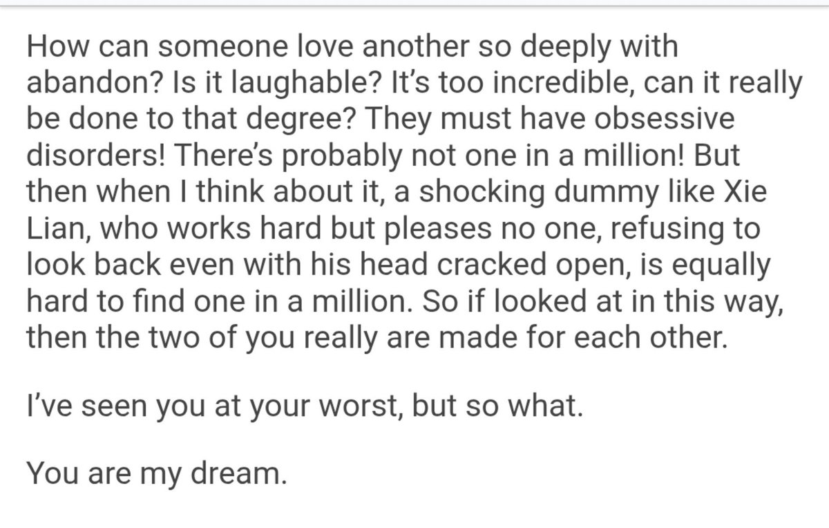 shaerysm's tweet photo. it's my first time reading mxtx's tgcf afterword and i cried at this bit https://t.co/WDPj68OR0z