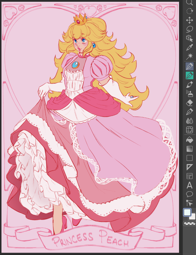 cardy1750's tweet photo. working on potential prints? peach is turning out so cute icl... https://t.co/NOR2gJyDBw