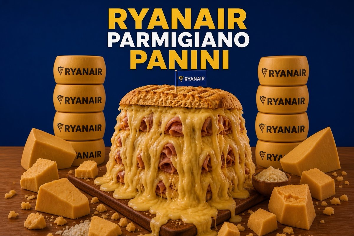 Ryanair_IT's tweet photo. risolvendo la questione formaggio, un PANINI alla volta https://t.co/t6H063gU69