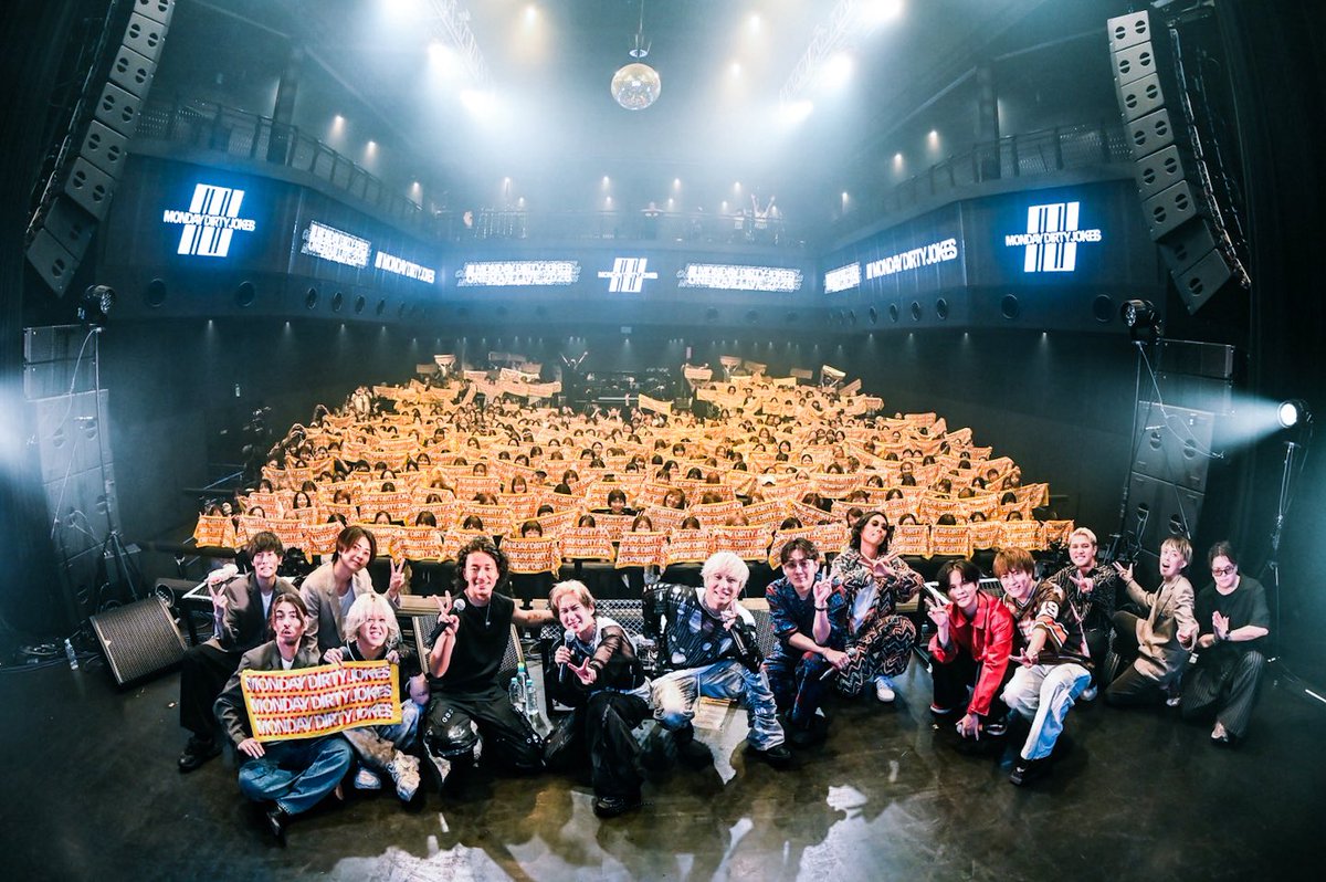 M_D_J_official's tweet photo. 8/10(MON)
Monday Dirty Jokes 
ONEMAN LIVE 2026 in Zepp Shinjuku
@ Zepp Shinjuku TOKYO (東京)
@zeppshinjuku 
.
お越し頂いた皆様
ありがとうございました🔥
.
本日のセトリも公開⬇️
__________________________
.
📝🎤TODAY SET LIST🎤📝
.
 SE ~another~
Another
 SE~Zepp Shinjuku~
 SE~advance~
MUJERIEGO DANDY
アブナイサムライ
Energy
REASON
DESIRE
Hi
icetea
WB
STEREO feat.HOMEY,KAKU from ラップオバケ
High you show‼︎ 🆕
エンターテイナー
Smile
ハジライハナインダ
two oh one seven 
OVER HEAT feat.森本爵,RefRise
カタオモイ
ヒロイン
間違いだらけの feat.CAIKI
Hey Boy! feat.CAIKI
HERO 
ヒカリ feat.Snugs
ツヨメテキーラ
NOVICE
クダラナ
ありがとう
ファンファーレ
.
各種音楽サイトにて楽曲配信中🎧
▷https://t.co/KtWUaxKKNL
.
__________________________  
.
.
#MDJ #MDJONEMANLIVE2026