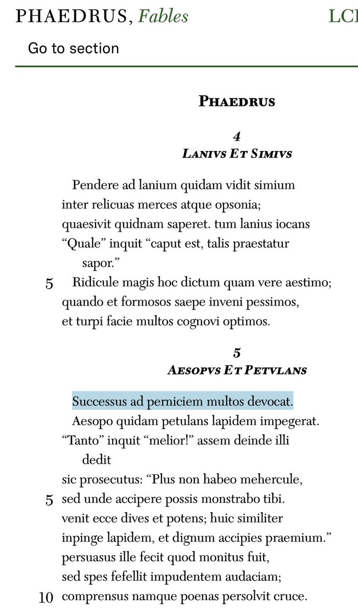 nntaleb's tweet photo. "Success leads many to their ruin."

Phaedrus. [Story of the stone thown at Aesop] https://t.co/MgLIDRIeNl