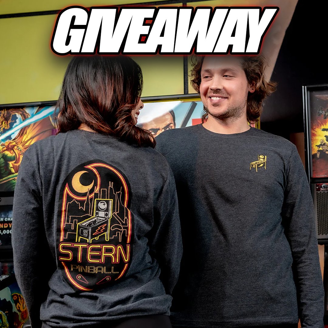 sternpinball's tweet photo. 🚨 GIVEAWAY 🚨 

We are giving away our Stern Long Sleeve Neon Sign Tee here on X! 

Tag a friend below and we'll select a random winner! Head over to the Stern Store to purchase.

*Winners will be contacted via DM ONLY. Please do not trust any other accounts claiming to be us. https://t.co/kfYFf0UOjZ
