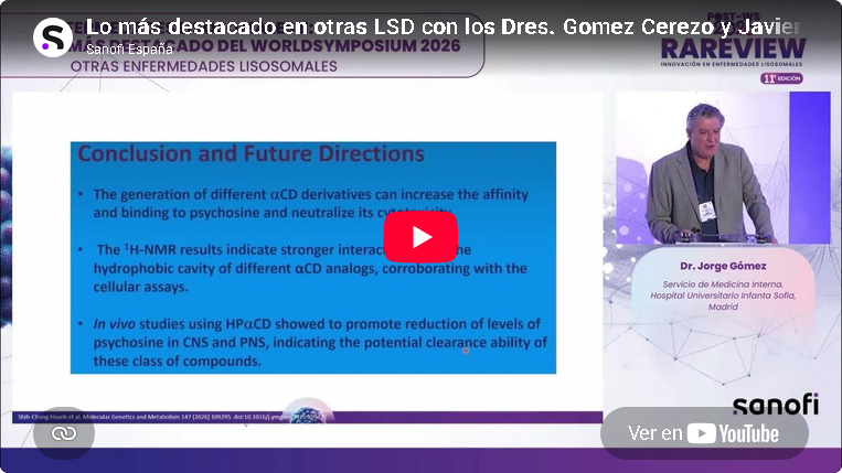 RarasReales's tweet photo. Más allá de #Gaucher, #Fabry, #Pompe, #ASMD, #MPS1…
Los Drs. Jorge Gómez y Javier de las Heras repasaron en #RAREVIEW26 las novedades presentadas en el #WORLDSymposium2026 sobre otras #EnfermedadesLisosomales.
Con foco en Niemann-Pick tipo C y gangliosidosis GM1/GM2.
https://t.co/9Oi4KtFxF8