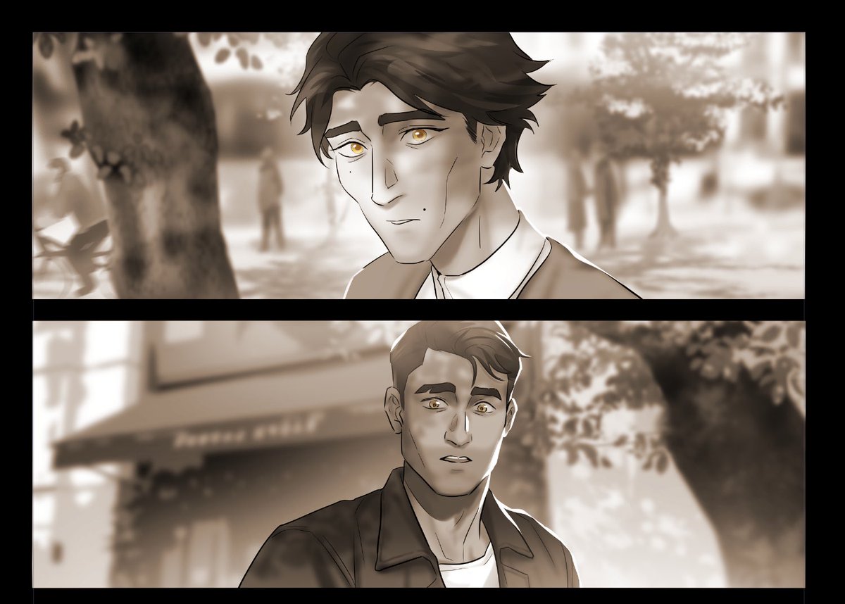 lilyalwei's tweet photo. My actor AU comic for the A Thousand Times Over zine is finally out!!! Translation in progress—🥹🫶

Here are a few sneak peeks in the meantime 👀✨ https://t.co/eGdxR0rUmD