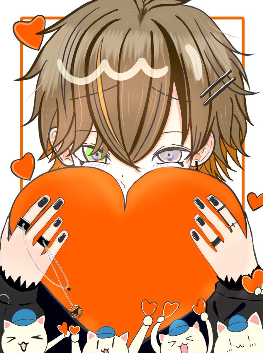 lol_lmao27's tweet photo. Today, August 10th, is “Heart Day”🧡 in Japan —because 8 can be read as “ha” and 10 as “to,” making ha-to (heart)🧡

Or…maybe it’s Pigeon Day🐦?…🤔LOL😂

May you keep receiving BIG LOVE from everyone and become happier and happierーーーーーーーーー ∩^ω^∩🧡🧡🧡
#AlbanKnoxArt https://t.co/IAIk5nFDSm