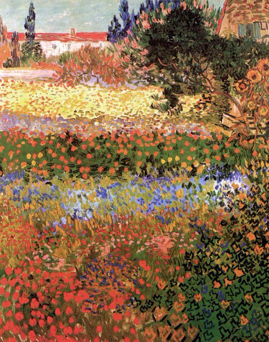 Havenlust's tweet photo. Vincent Van Gogh’s flowering gardens https://t.co/qsK8qiYOM5