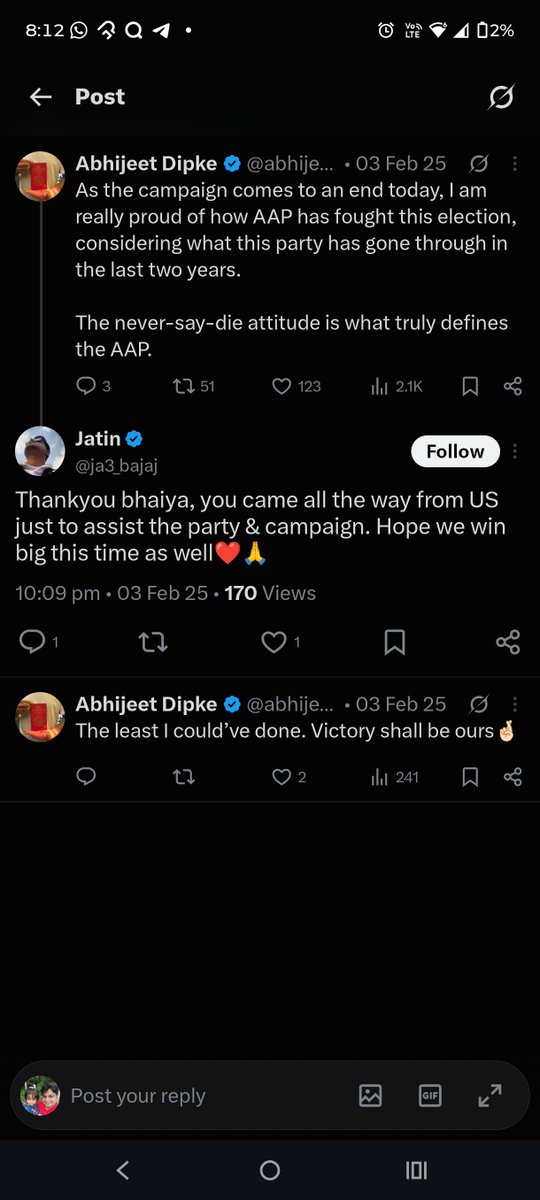 mjrocksster's tweet photo. @VijayGajeraO @abhijeet_dipke Came all the way from US to assist party https://t.co/h0mC9ySuQo iska koi lena dena hi nahi tha 2023 ke baad se. Hmmmm. https://t.co/lg4nE5RsQn