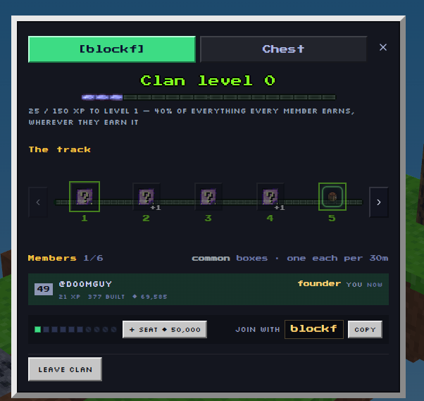 ecca's tweet photo. we decided to do 1 big update instead of 2 “small”

cooking it so we can push it soon

here’s a WIP of clans https://t.co/bJdIGUahrb