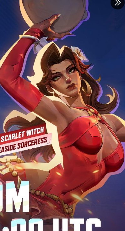 RivalsAssembled's tweet photo. ‼️NEW SCARLET WITCH SUMMER SKIN REVEALED https://t.co/ApC5Yqgehu