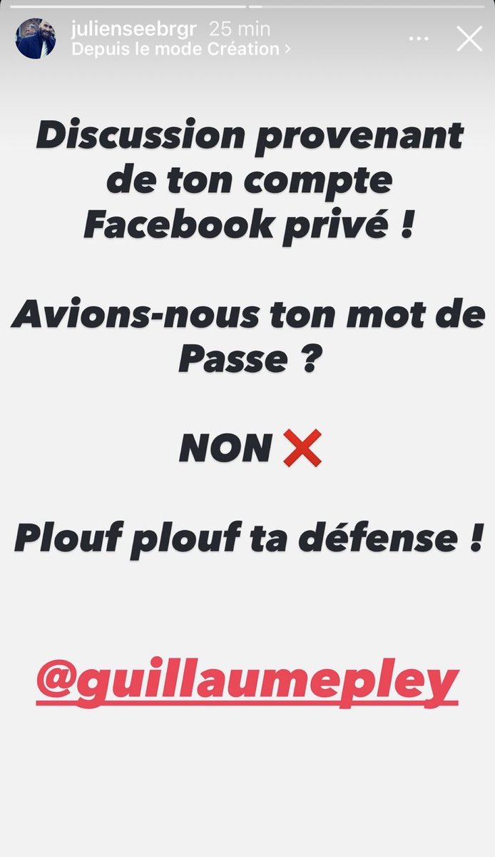 cgtvoff's tweet photo. ❌🔴 Julien le stagiaire, cité dans la nouvelle enquête du @lemondefr parue cet après-midi, et dans laquelle un nouveau témoignage vient alourdir les accusations de discussions sexuelles avec mineures contre Guillaume #Pley, réagit sans détour sur Instagram… https://t.co/Aj68fQjpl4
