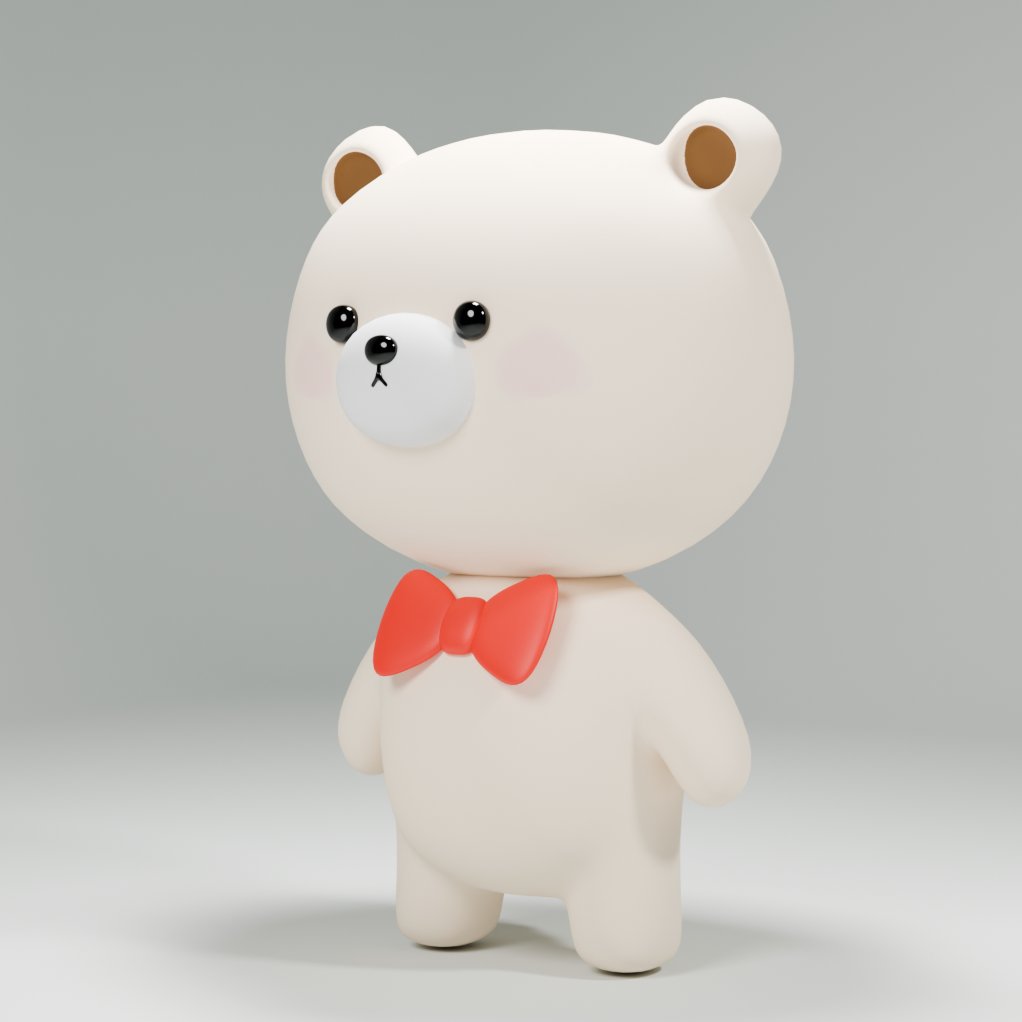 yuika768's tweet photo. 【Blender 1週間達成！】
Blenderを始めてちょうど1週間！今日は可愛いしろくまを作ってみました🐻‍❄️✨
最初は操作も手探りでしたが、毎日できることが増えていってあっという間の7日間でした！
まだまだ学びたいことがいっぱいなので、これからもコツコツ続けていきます😀
#blender #b3d #blender初心者 https://t.co/BitmguaNnN