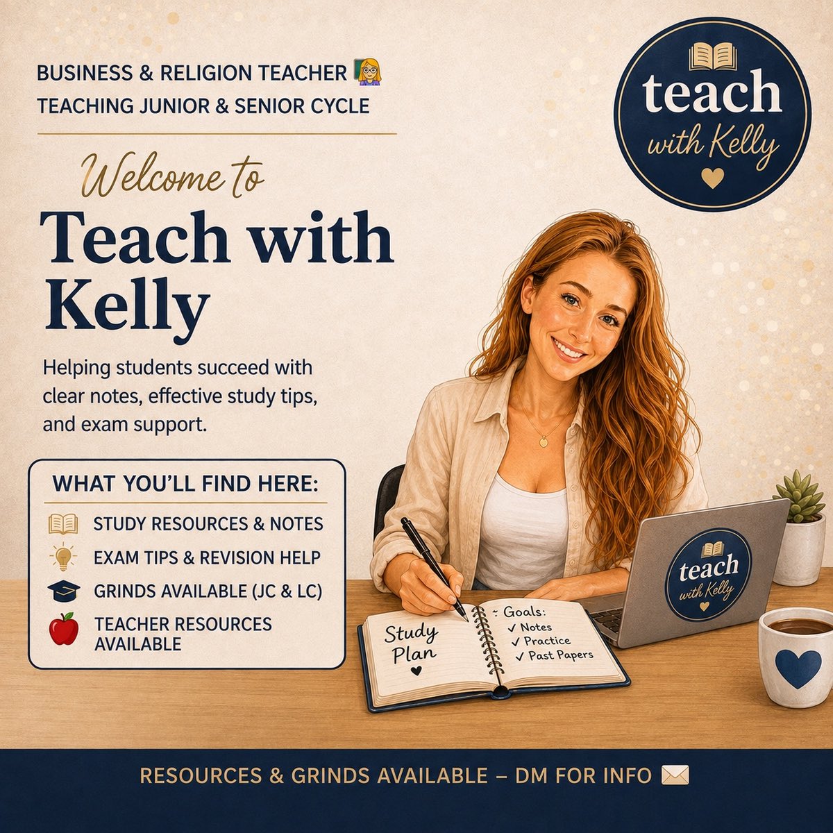 TeachwithKCU's tweet photo. 📚 Welcome to Teach with Kelly!

Secondary school teacher sharing Business &amp; Religion resources, revision tips, study support &amp; exam advice for Junior &amp; Senior Cycle.

📚 Resources | 📝 Revision tips | 🎓 Exam support | ✏️ Grinds

#LeavingCert #JuniorCycle #Business #religion https://t.co/BU465jHMbN
