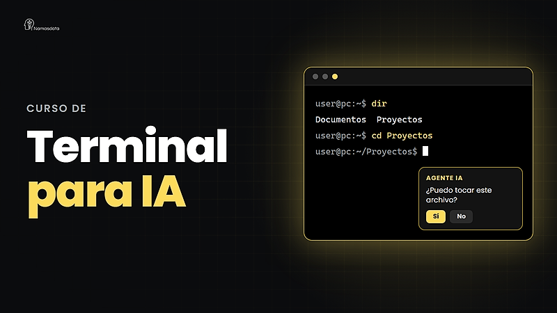 namasdata's tweet photo. No necesitas memorizar comandos. Necesitas saber cuándo no pulsar Enter.

Terminal para IA: 13 lecciones y 5 cuestionarios para entender lo que proponen Claude Code, Codex o Gemini CLI antes de aprobarlo.

Nuevo curso incluido para suscriptores de NamasData. https://t.co/L60zXLKkHL
