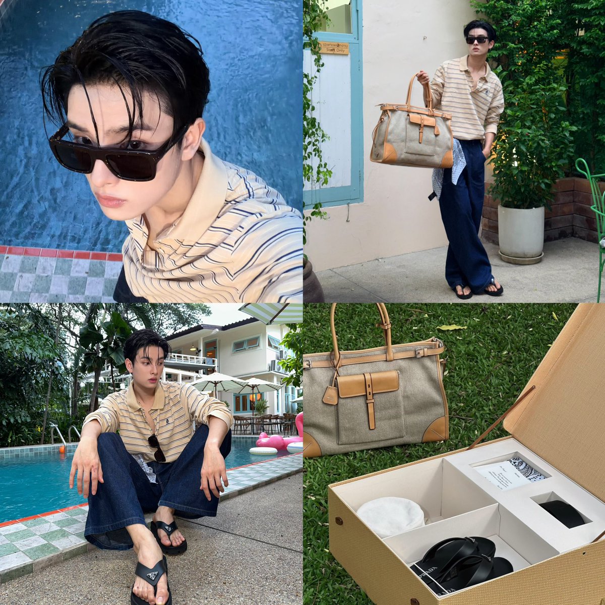ppnanie's tweet photo. PRADA’s Icon ❤️🔥❤️🔥 ชั้นเห็นหน้าฮีแล้วมันตะโกนคำว่าปราด้ามากกก สุดหล่อที่ดูดีทุกลุคขนาดนี้ 🕶️*
KHUNPOL x PradaSummerKit
#KHUNPOL
#PradaSummerKit
#Prada @Prada https://t.co/Dt4Ij2UrWY