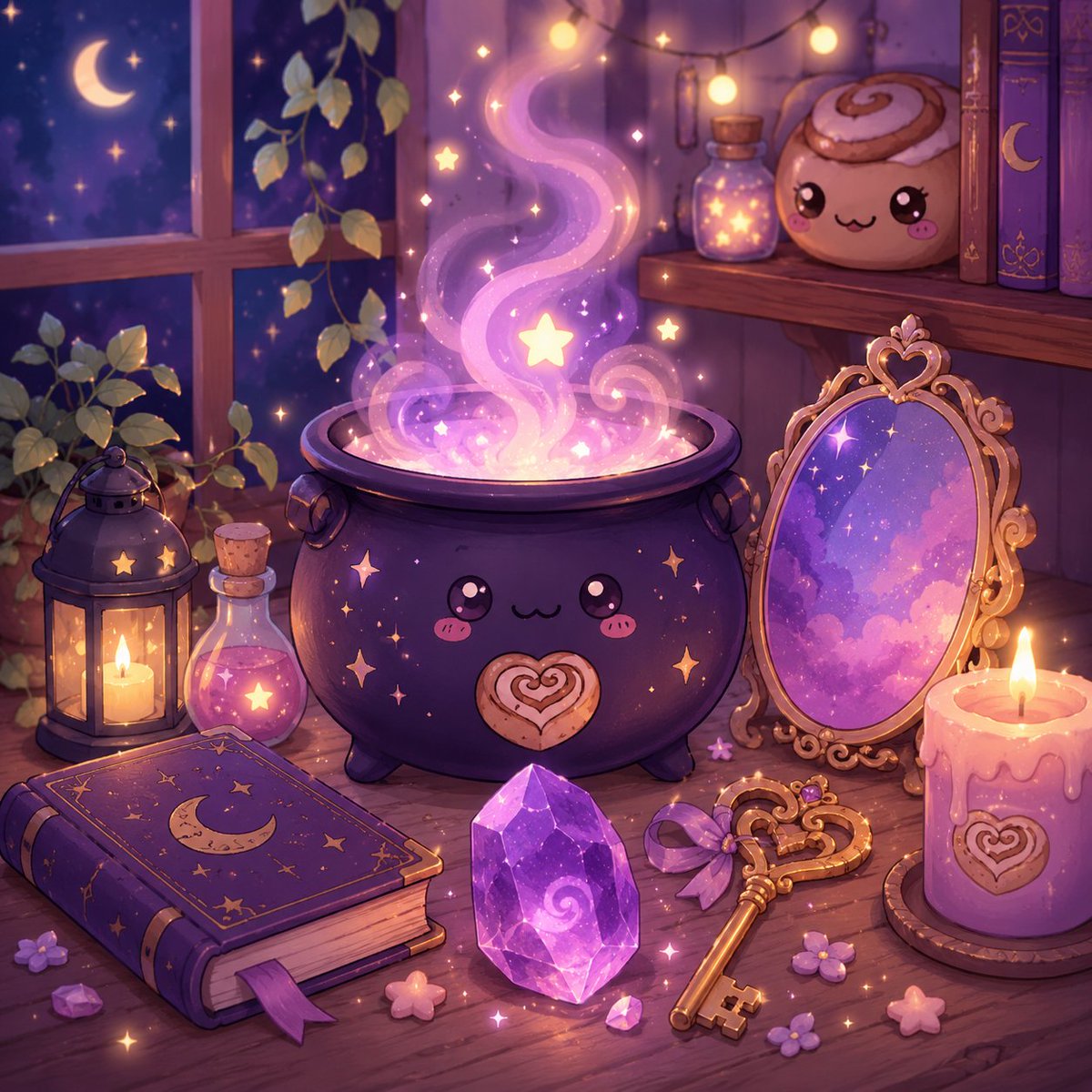 CinnBunsPlay's tweet photo. ✨🌙 MAGICAL MONDAY 🌙✨

Happy Magical Monday, CinnBunch! 💜

A mysterious little shop appears overnight, and inside you can buy ONE magical item… 🔮

🗝️ A key that opens any door
📖 A book that answers any question
🕯️ A candle that lets you revisit one memory
🪞 A mirror that shows you one moment from your future
💎 A crystal that grants you one wish

You only get ONE… 👀✨

What are you taking home?

#CinnaBunsPlay #MagicalMonday #CinnBunch #CozyGaming #MondayMagic