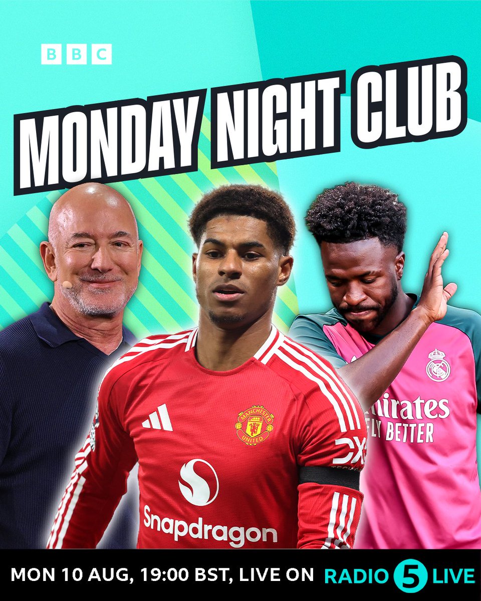 5liveSport's tweet photo. 🚨MONDAY NIGHT CLUB🚨

🔴 Rashford: The Prodigal Son 
💸 Liverpool x Bezos, the pairing you never expected 
🗻 Why can't #EPL attract the world's best players at their peak?

Join @KellySomers, @chris_sutton73 , @IzzyChr17 & @SamiMokbel_BBC 👇

📻 https://t.co/FfhuU6S1HD 

#BBCFootball #MUFC #LFC