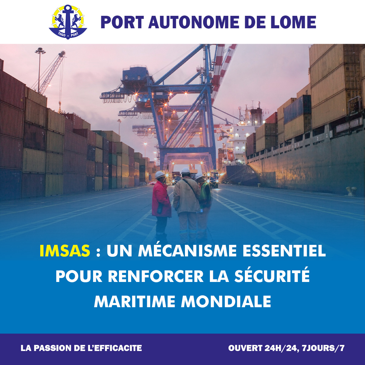 portdelome's tweet photo. ➡️ IMSAS : un mécanisme essentiel pour renforcer la sécurité maritime mondiale
Le Système d’audit des États membres de l’OMI #IMSAS est un mécanisme de @IMOHQ pour évaluer la manière dont les États mettent en œuvre les conventions et instruments internationaux de l’Organisation. https://t.co/HEXw8VxqsD