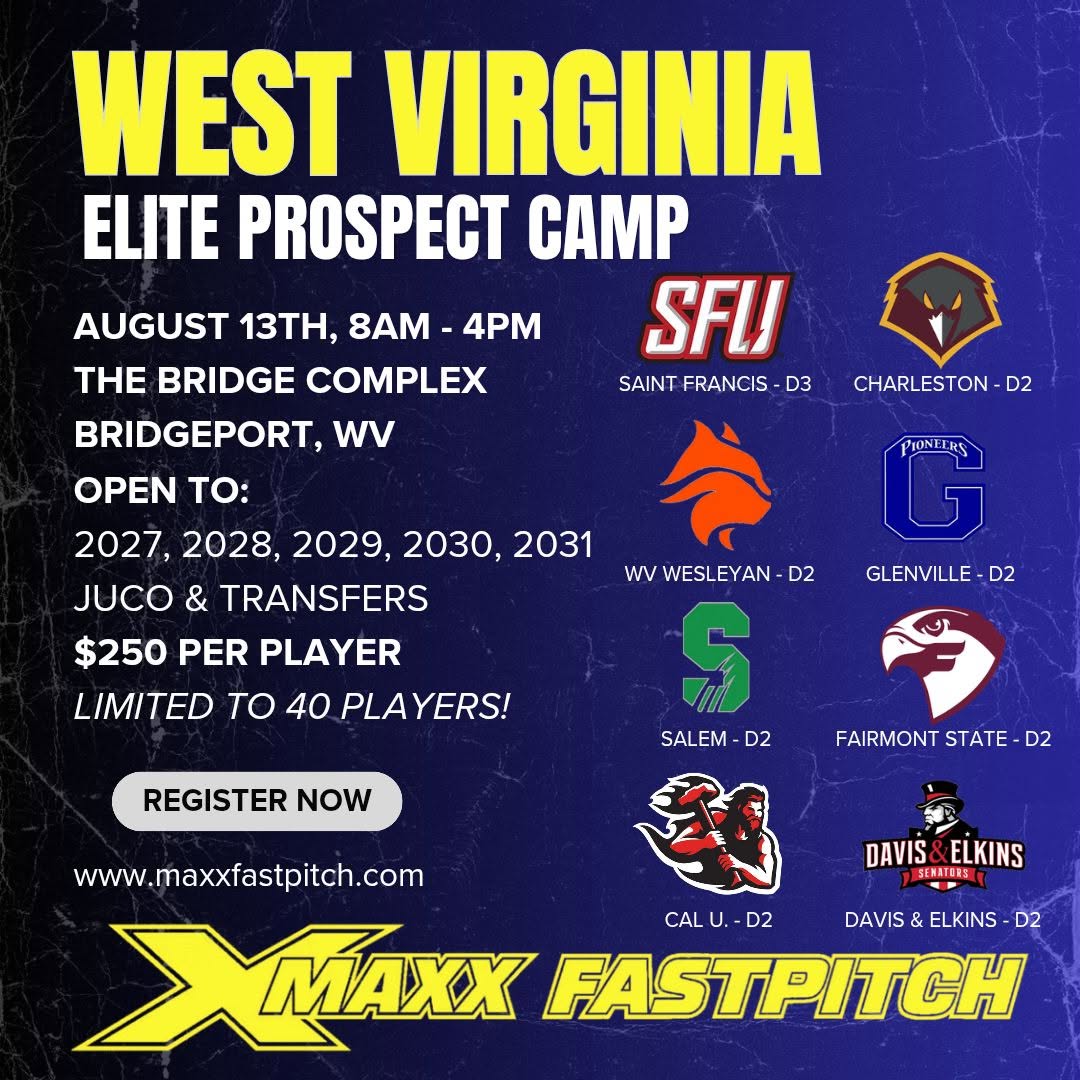 VulcansSoftball's tweet photo. Missed our prospect camp this past weekend?? Coach Erb will be attending the West VA Elite Prospect Camp this Thursday, August 13th! There are still spots available! If you're interested, you may sign up at https://t.co/aUroM1TR3H!! @MaxxFastpitch https://t.co/BxeLHaVnGP