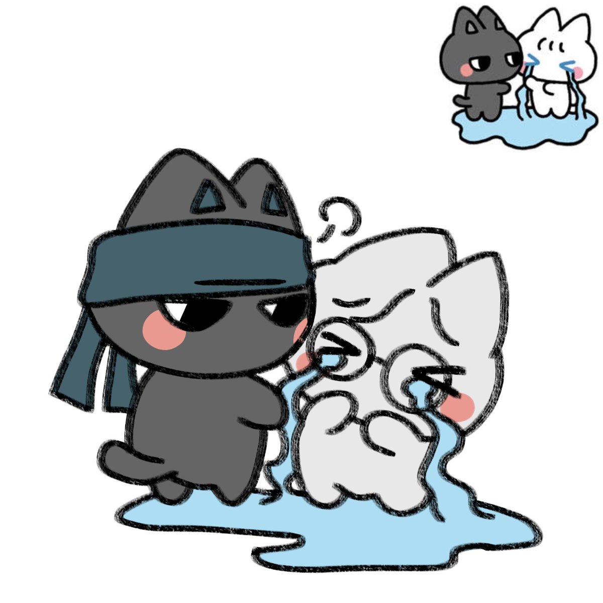 PrettyCureDucky's tweet photo. Mimi and Mumu from Sanrio but as otasune https://t.co/21DE06sHF6